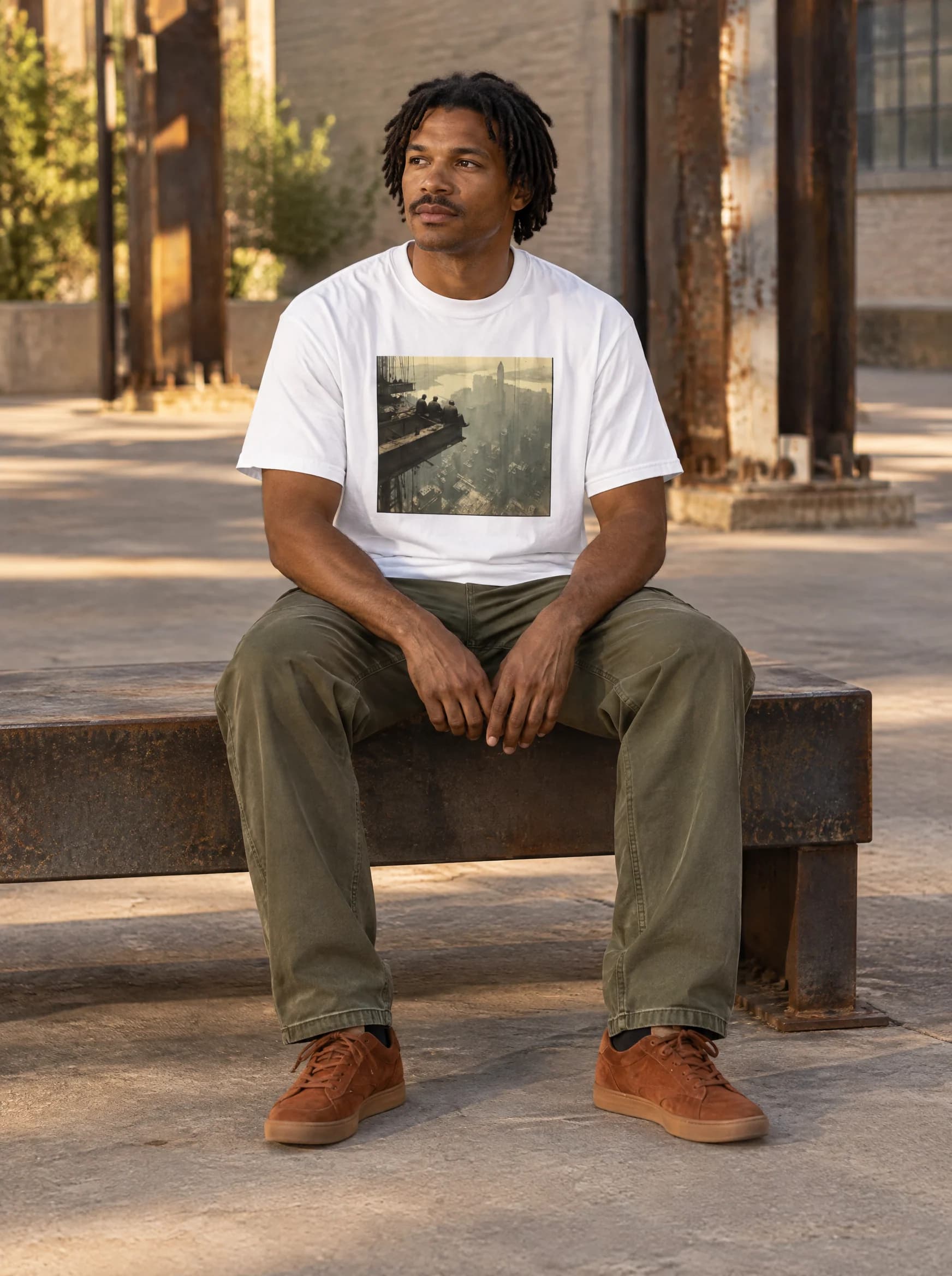 AMERICANA IX white short-sleeve campaign styling study