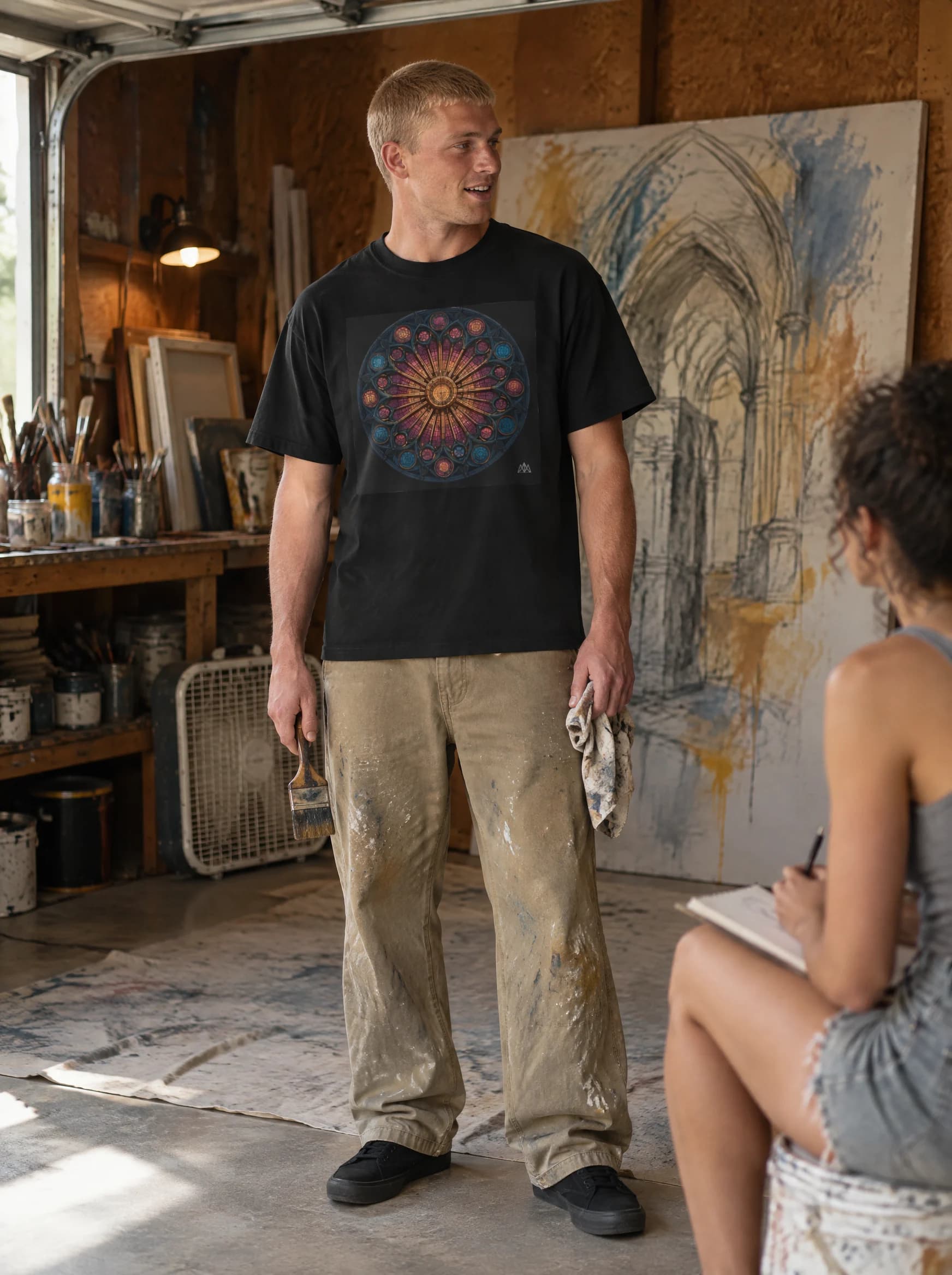 PARISH III black short-sleeve campaign styling study