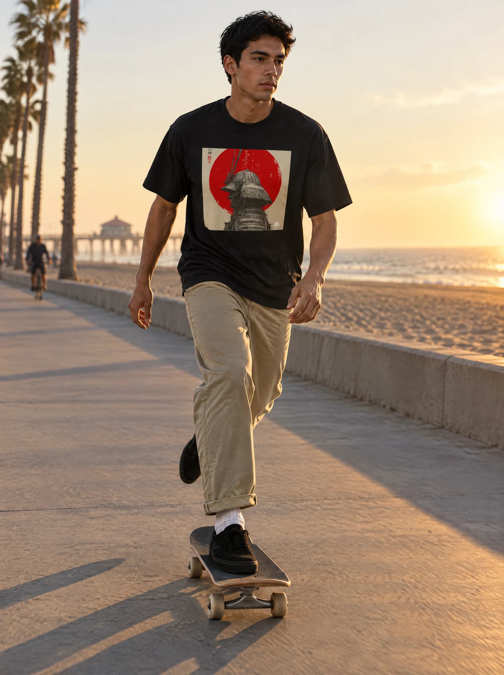 RONIN V black short-sleeve campaign styling study
