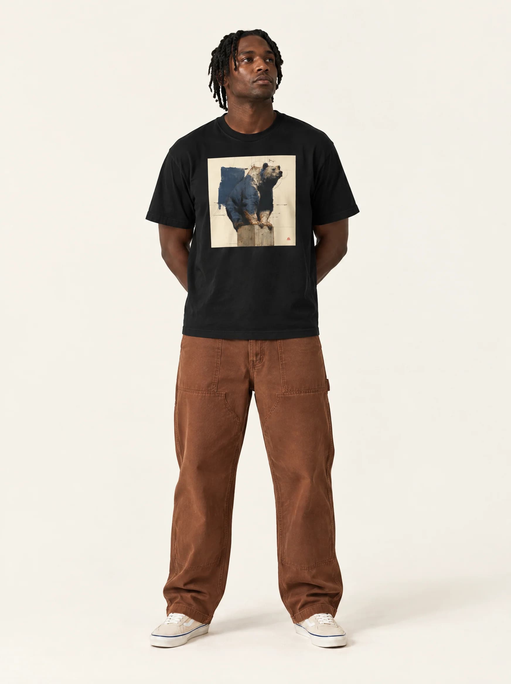 Studio styling study: BEARINGS with rust trousers